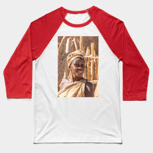 Namibia. Damara Living Museum. Portrait of a Woman. Baseball T-Shirt